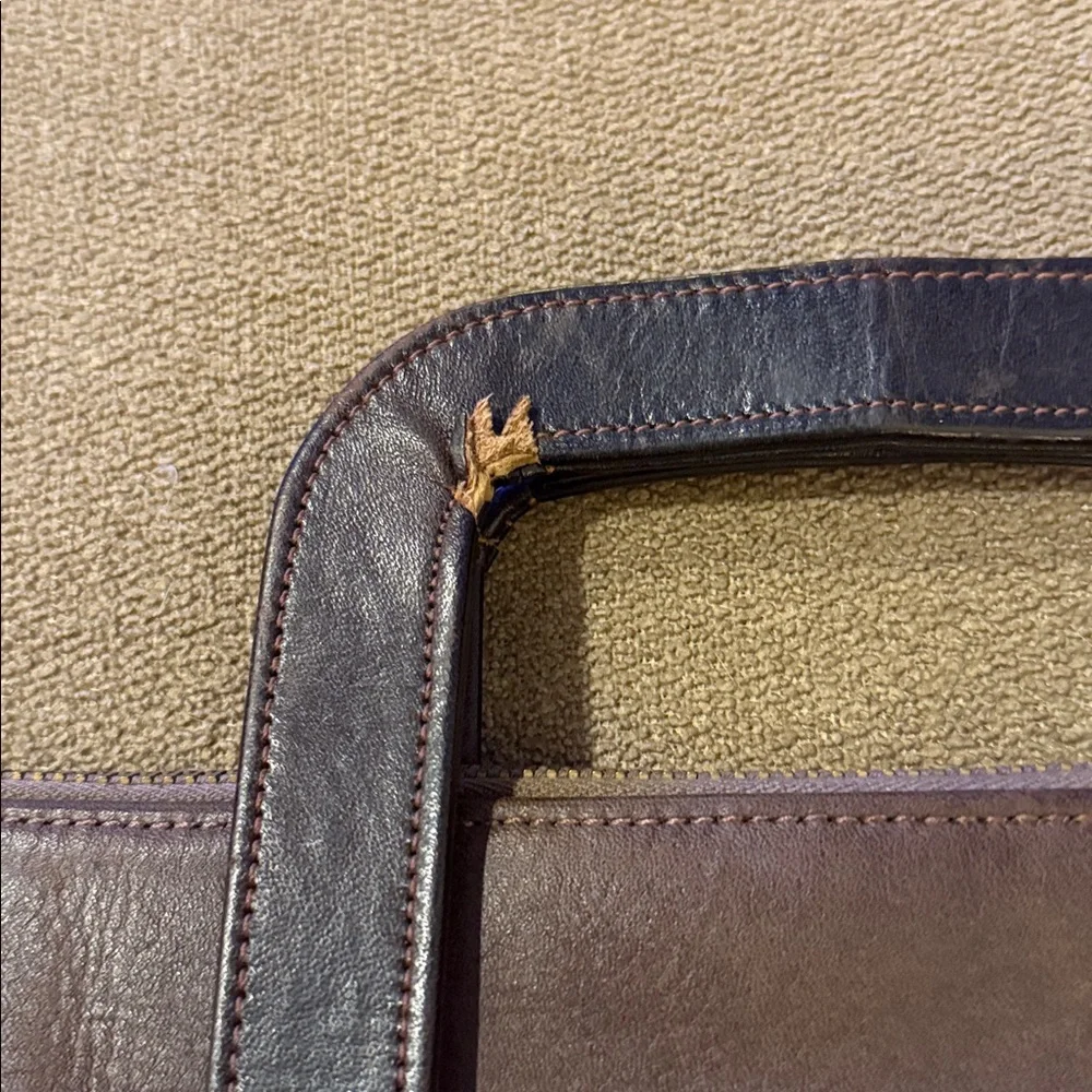 Vintage Bill Blass Leather Laptop Bag with Handles (TD)